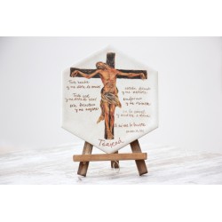 Azulejo: Jesús sediento. A mí me lo hiciste. AZU3104 · ARTE3104