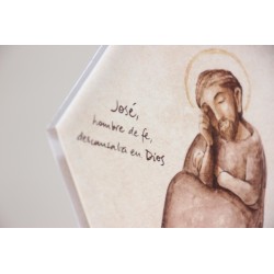 Azulejo: San José, hombre de fe. San José, hombre de fe, descansaba en Dios. AZU3105 · ARTE3105