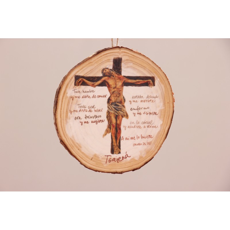 Icono-Jesús Sediento grande 18 cm Tsajena. Tuve hambre y me disteis de comer...· ICO2105g · ARTE2105