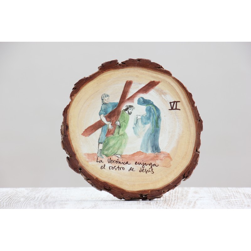 Icono Via Crucis 6ª ESTACIÓN · La Verónica enjuga el rostro de Jesús ICO-VIA06 · ARTE7101
