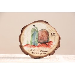 Icono Via Crucis 14ª ESTACIÓN · Jesús colocado en el sepulcro ICO-VIA14 · ARTE7101