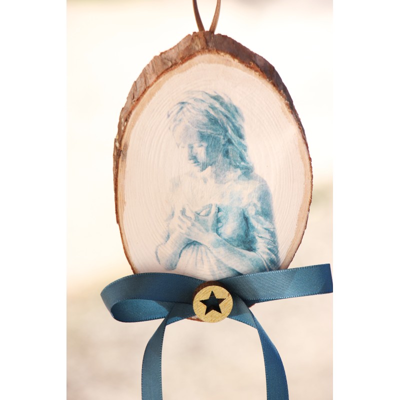 Lazo cuna de la  Bella Pastora con lazo azul · ICO2129 · NENU105