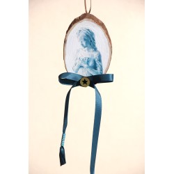 Lazo cuna de la  Bella Pastora con lazo azul · ICO2129 · NENU105