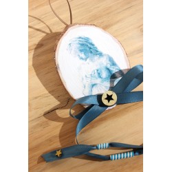 Lazo cuna de la  Bella Pastora con lazo azul · ICO2129 · NENU105