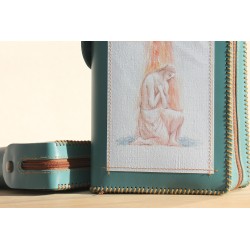 Funda de Biblia del Bautismo. Cremallera. Verde oscuro. ARTESANO. BIB003 · ARTE10003