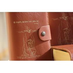 Funda de Breviario grabada: El Espiritu del señor está sobre mí (marrón). ARTESANO. BRE004 · ARTE102