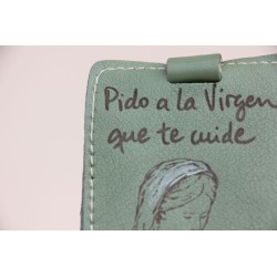 Etiqueta equipaje. Bella Pastora. Verde oscuro. Pintada a mano.-ARTESANO. Equ-BEP-Veo · POPU1001