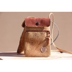 Bolso móvil de corcho. Cruz de los cuatro. ARTESANO. BOL-mov-ROJ · POPU200