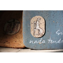 Bolso móvil de corcho. Bella Pastora. ARTESANO. BOL-mov-AZU · POPU201