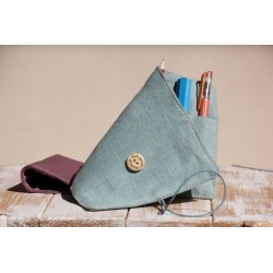Estuche lino BEP verde. ARTESANO. EST-lin-VER · PAP4008