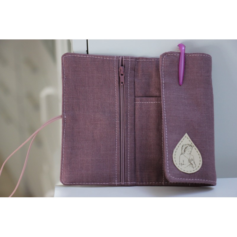 Estuche lino BEP berenjena. ARTESANO. EST-lin-BER · PAP4008