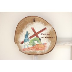 III ESTACIÓN con nombre. Jesús cae por primera vez. VIA-3T