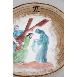 VI ESTACIÓN con nombre. La verónica enjuga el rostro de Jesús. VIA-6T