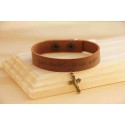 Pulsera de cuero marrón | Que todos sean uno