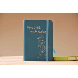 31-MENOS PRISAS Y MÁS SONRISAS. A6 polipiel-Azul aguamarina. PRI-102-AZa · PAP31