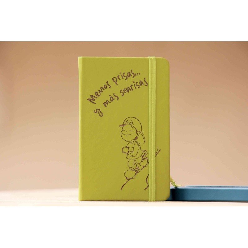 31-MENOS PRISAS Y MÁS SONRISAS. A6 polipiel-Verde pistacho. PRI-102-VEc · PAP31