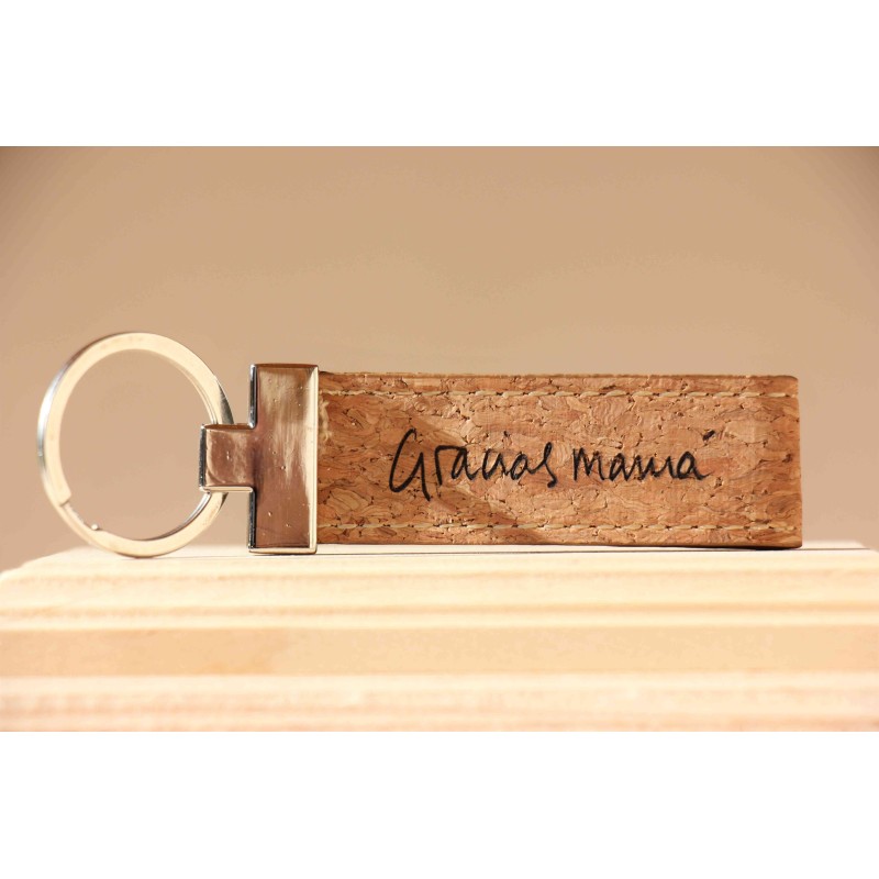 Llavero grabado corcho GRACIAS MAMÁ -  LLA-ll8. Mod0861