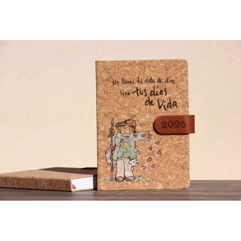 29-NO LLENES TU VIDA DE DÍAS SINO TUS DÍAS DE VIDA. PINTADO A MANO. Agenda 2026-A5. DIA-834-pin · PA