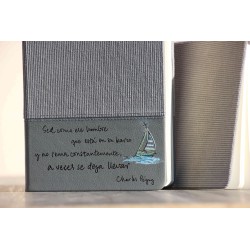 33-SED COMO ESE HOMBRE QUE ESTÁ EN SU BARCO.... A5. PINTADO A MANO. BAR-604-GRI-pin · PAP33