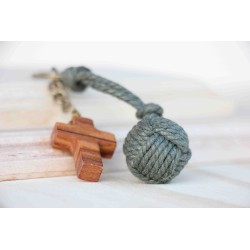 Llavero bola con cruz olivo 874