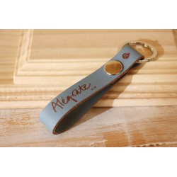 Llavero cuero Bella pastora azul 2417az