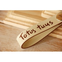 Llavero cuero Bella pastora blanco 2417bl