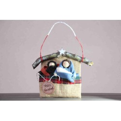 Belén colgante (Saco) Feliz Navidad · KNa03 · NAV2004