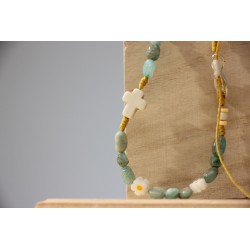 Pulsera piedra verde agua Mod 1616