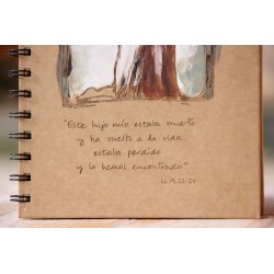 108-HIJO PRÓDIGO. PINTADO A MANO. A5 espiral kraft-KRAFT. PRO-208-KRA-pin · PAP108