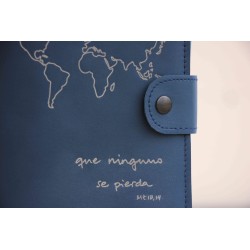 Funda de Biblia grabada: Que ninguno se pierda. (Azul marino). ARTESANO BIB005azu · ARTE10007