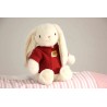Conejito blanco con jersey rojo 25cm Pel18