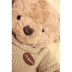 Osito marrón con jersey 25cm Pel24