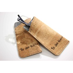 Funda para gafas de corcho: Te veo bien. Gris. GAF-VEO-GRI