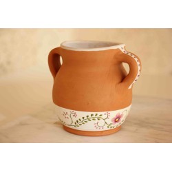 Barro con Niño Orza nº6 Flor morada Paz y bien 3* · BEL324 NAV2324