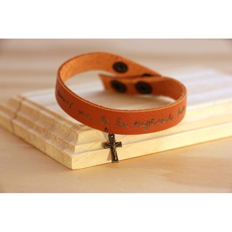 Pulsera cuero 'el amor' 2308