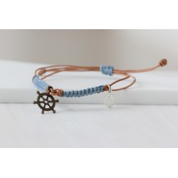 Pul. Cuero y macrame simbolo 1519