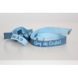 Pulsera tela Soy de Cristo