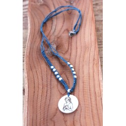 Colgante piedra 1412 azul bella pastora
