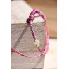 Pulsera cruz, rosa-morado 1132 /5/