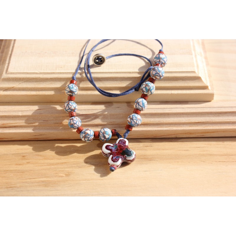 Colgante piedra azul-granate 1315