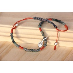 Pulsera de cristales minerales y macramé Modpla7001