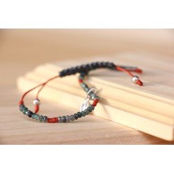 Pulsera de cristales minerales y macramé Modpla7001