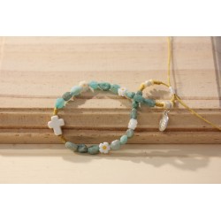 Pulsera piedra verde agua Mod 1616