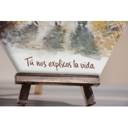 Azulejo Emaús Tú nos explicas la vida · AZU3204 · ARTE3204