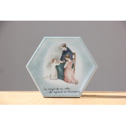 Azulejo Lo mejor de mi vida lo aprendí en tus manos · AZU3206 · ARTE3206