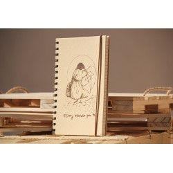 501-PEREGRINO ORADO. A5 espiral kraft con elástico natural. PER-204 · PAP501