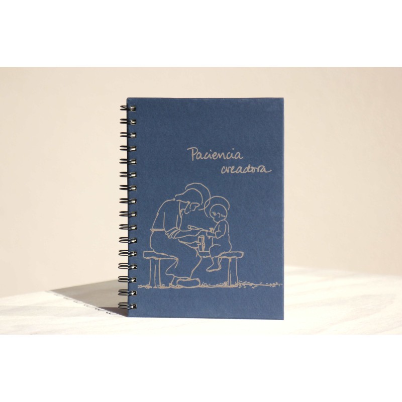 705-PACIENCIA CREADORA. A5 espiral kraft-Azul. PAC-208-AZU · PAP705