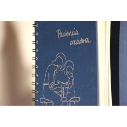 705-PACIENCIA CREADORA. A5 espiral kraft-Azul. PAC-208-AZU · PAP705
