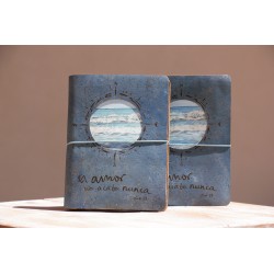 Funda de corcho: EL AMOR NO ACABA NUNCA. ACUARELA. ARTESANO. NUN-509-Azp · ARTE10425