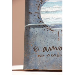 Funda de corcho: EL AMOR NO ACABA NUNCA. ACUARELA. ARTESANO. NUN-509-Azp · ARTE10425